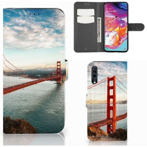 Samsung Galaxy A70 Flip Cover Golden Gate Bridge