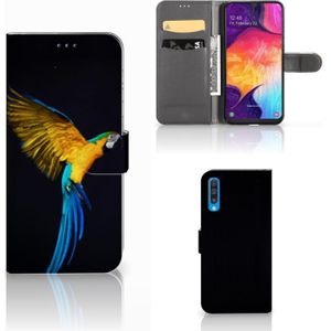 Samsung Galaxy A50 Telefoonhoesje met Pasjes Papegaai