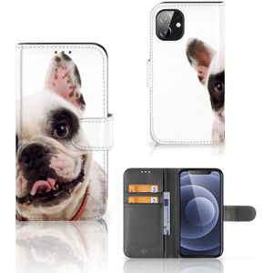 Apple iPhone 12 Mini Telefoonhoesje met Pasjes Franse Bulldog