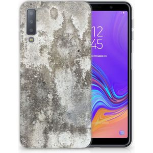 Samsung Galaxy A7 (2018) TPU Siliconen Hoesje Beton Print