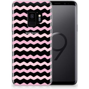 Samsung Galaxy S9 TPU bumper Waves Roze