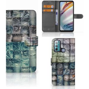 Wallet Case met Pasjes Motorola Moto G60 Spijkerbroeken