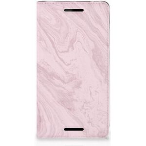 Nokia 2.1 2018 Standcase Marble Pink - Origineel Cadeau Vriendin