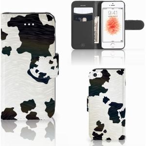 Apple iPhone 5 | 5s | SE Telefoonhoesje met Pasjes Koeienvlekken