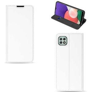 Samsung Galaxy A22 5G Stand Cover Hoesje Wit met Pashouder