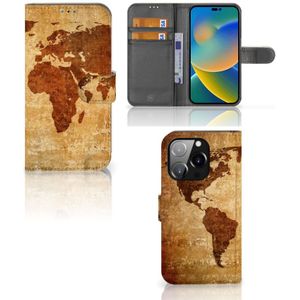 iPhone 14 Pro Flip Cover Wereldkaart
