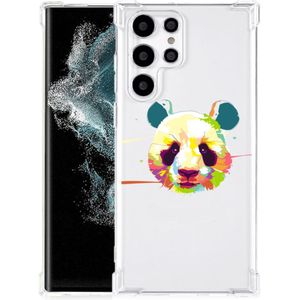 Samsung Galaxy S22 Ultra Stevig Bumper Hoesje Panda Color