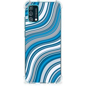 Samsung Galaxy M02s | A02s Doorzichtige Silicone Hoesje Waves Blue