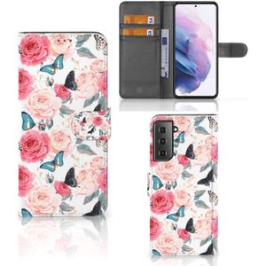 Samsung Galaxy S21 Plus Hoesje Butterfly Roses