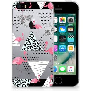 Apple iPhone SE | 5S TPU Hoesje Flamingo Triangle