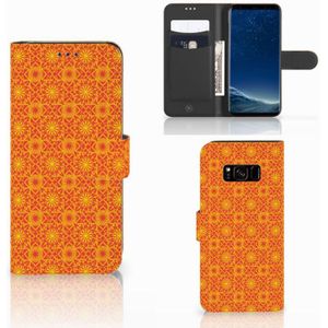 Samsung Galaxy S8 Telefoon Hoesje Batik Oranje