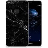 Huawei P10 Lite TPU Siliconen Hoesje Marmer Zwart - Origineel Cadeau Vader