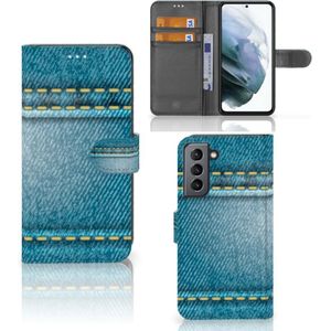 Samsung Galaxy S21 FE Wallet Case met Pasjes Jeans