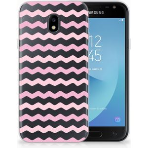 Samsung Galaxy J3 2017 TPU bumper Waves Roze