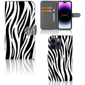 iPhone 15 Pro Max Telefoonhoesje met Pasjes Zebra