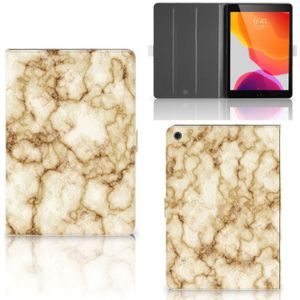 iPad 10.2 2019 | iPad 10.2 2020 | 10.2 2021 Leuk Tablet hoesje  Marmer Goud