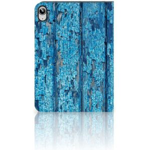 iPad (2022) 10.9 Tablet Book Cover Wood Blue