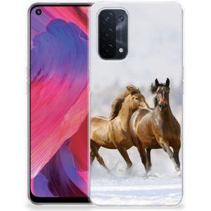 OPPO A74 5G | A54 5G TPU Hoesje Paarden