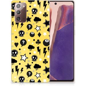 Silicone Back Case Samsung Note 20 Punk Geel