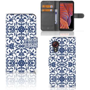 Samsung Galaxy Xcover 5 Hoesje Flower Blue