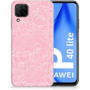 Huawei P40 Lite TPU Case White Flowers