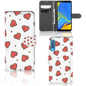 Samsung Galaxy A7 (2018) Telefoon Hoesje Hearts