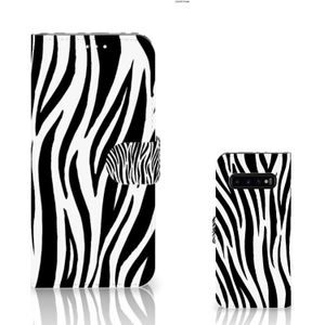 Samsung Galaxy S10 Plus Telefoonhoesje met Pasjes Zebra