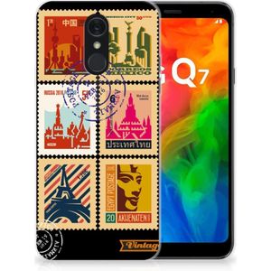 LG Q7 Siliconen Back Cover Postzegels