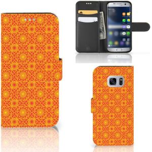 Samsung Galaxy S7 Telefoon Hoesje Batik Oranje