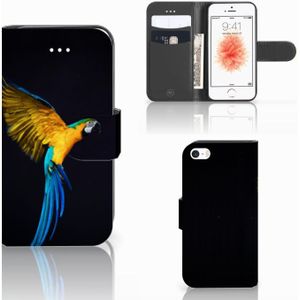 Apple iPhone 5 | 5s | SE Telefoonhoesje met Pasjes Papegaai