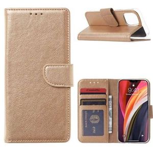 iPhone 12 Mini Walletcase Goud met Standaard