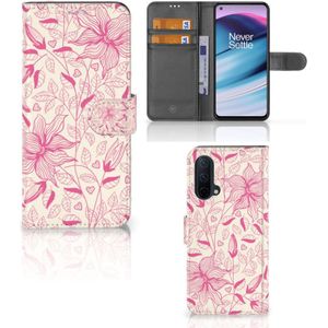 OnePlus Nord CE 5G Hoesje Pink Flowers