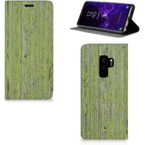 Samsung Galaxy S9 Plus Book Wallet Case Green Wood