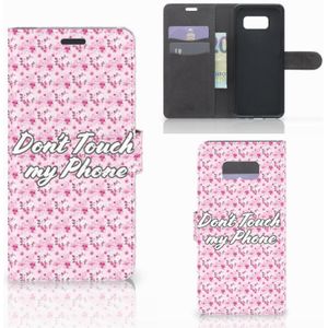 Samsung Galaxy S8 Plus Portemonnee Hoesje Flowers Pink DTMP