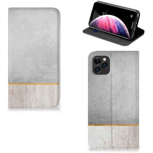 Apple iPhone 11 Pro Max Book Wallet Case Wood Concrete