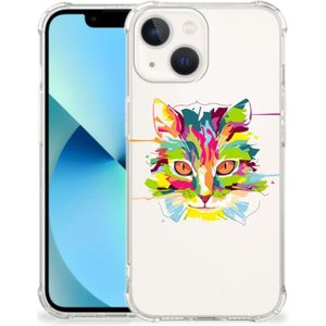 iPhone 13 mini Stevig Bumper Hoesje Cat Color