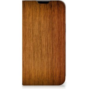 Apple iPhone 14 Plus Book Wallet Case Donker Hout