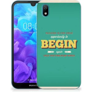 Huawei Y5 (2019) Siliconen hoesje met naam Quote Begin