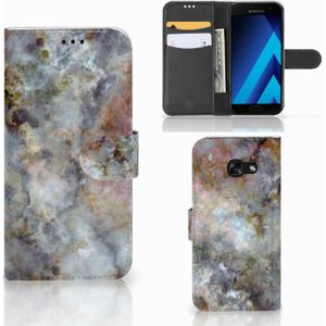 Samsung Galaxy A5 2017 Bookcase Marmer Grijs