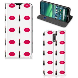 Nokia 2.3 Hoesje met Magneet Lipstick Kiss