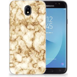 Samsung Galaxy J7 2017 | J7 Pro TPU Siliconen Hoesje Marmer Goud