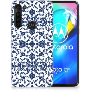 Motorola Moto G8 Power TPU Case Flower Blue