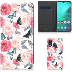 Samsung Galaxy A40 Smart Cover Butterfly Roses