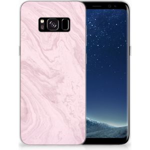 Samsung Galaxy S8 TPU Siliconen Hoesje Marble Pink - Origineel Cadeau Vriendin