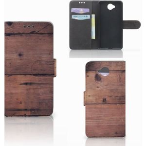 Microsoft Lumia 650 Book Style Case Old Wood