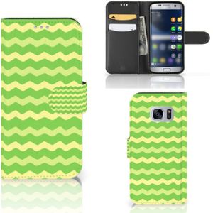 Samsung Galaxy S7 Telefoon Hoesje Waves Green