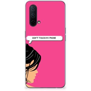 OnePlus Nord CE 5G Silicone-hoesje Woman Don't Touch My Phone