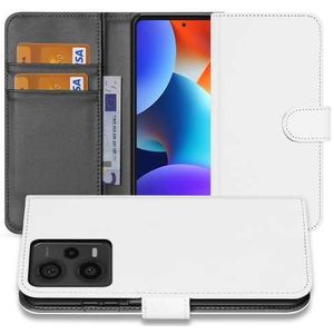 Book Case Hoesje voor de Xiaomi Redmi Note 12 Pro Plus Wit met Pasjeshouder