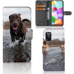 Samsung Galaxy A41 Telefoonhoesje met Pasjes Honden Labrador