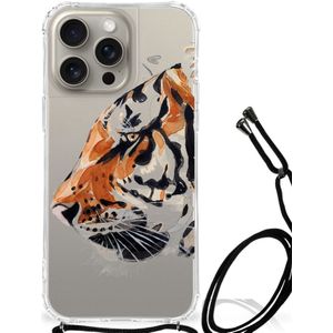 Back Cover iPhone 15 Pro Max Watercolor Tiger